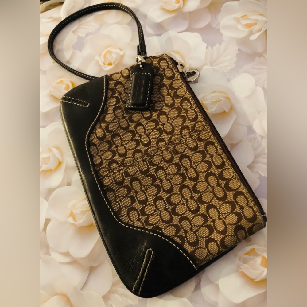 Authentic Coach Mini Wristlet, Key Chain, 6.5”